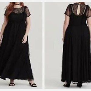 Torrid Mixed Lace & Mesh Maxi Dress